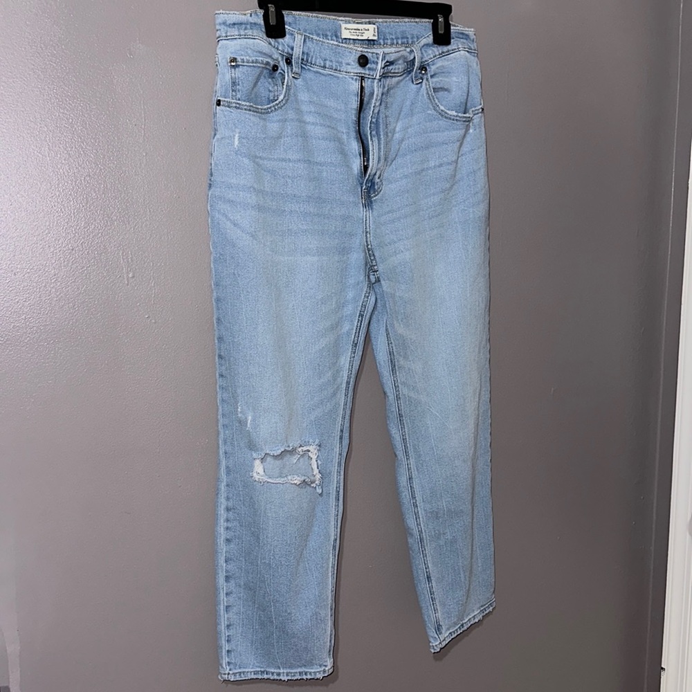 Abercrombie & Fitch Light Blue Women's Jeans - Picture 3 of 5